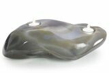 Polished Banded Agate Candle Holder - Madagascar #355281-3